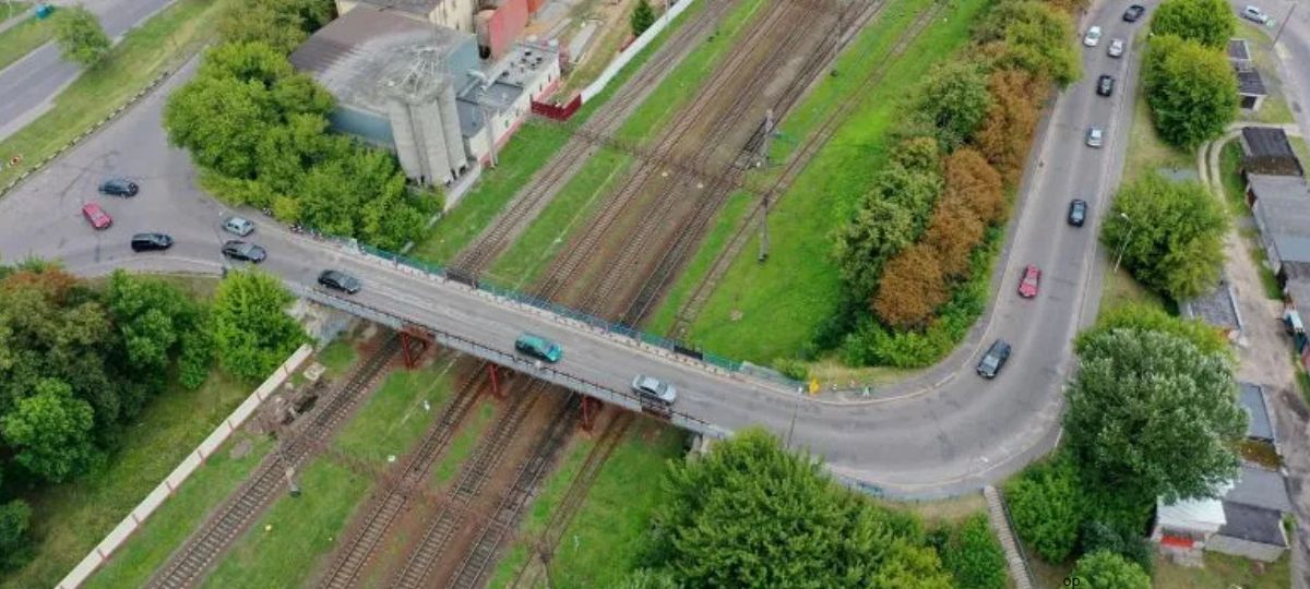 Горбатый мост в Бресте. Вид с высоты птичьего полета