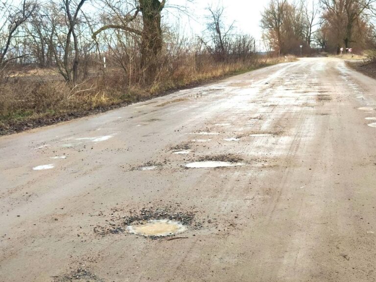 Состояние дороги в деревне Селяхи Брестского района после дождя.