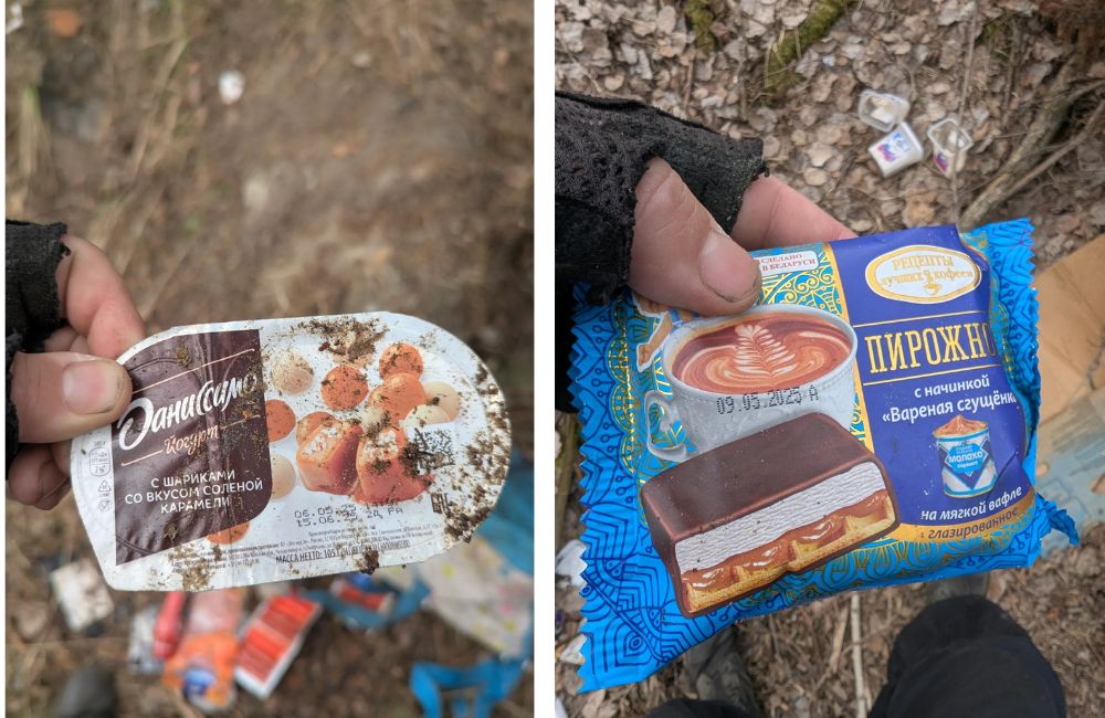 Мусор в лесу около Плоски в Бресте.