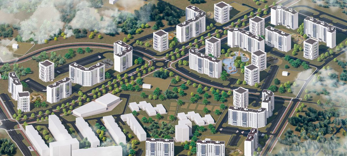 Проект застройки жилого микрорайона по ул. Красногвардейская в г. Бресте
