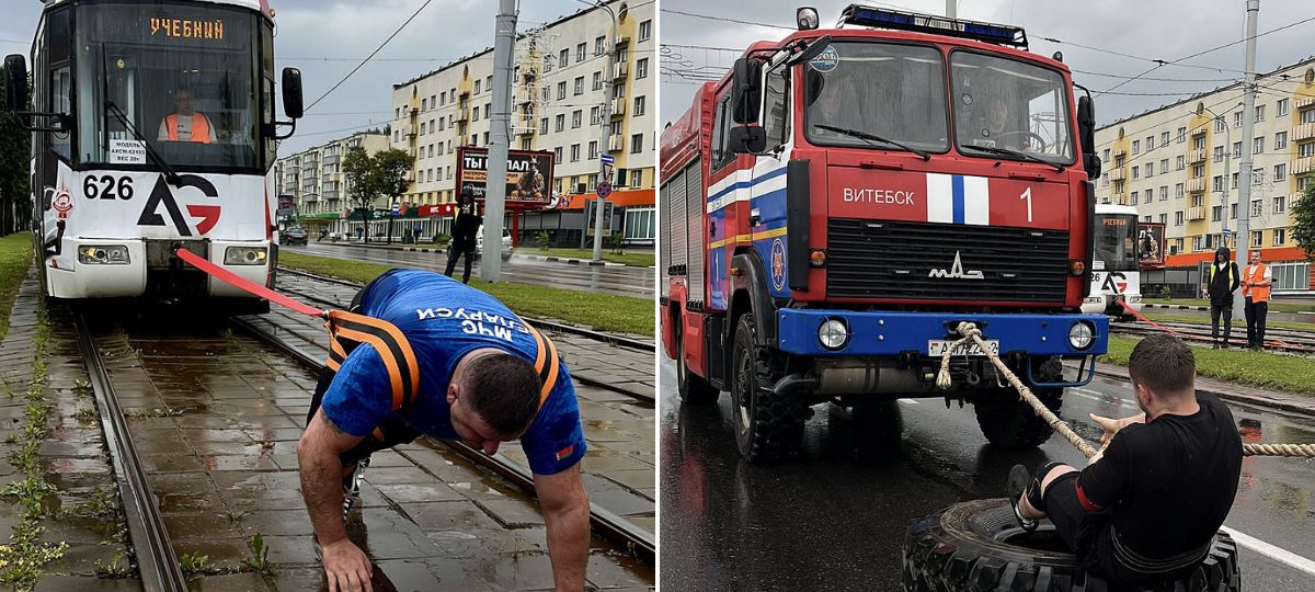 Выступление витебских силачей. Фото: Витьбичи